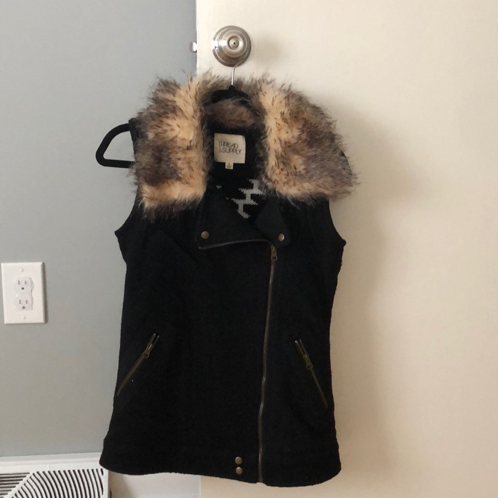 Wool mix winter vest